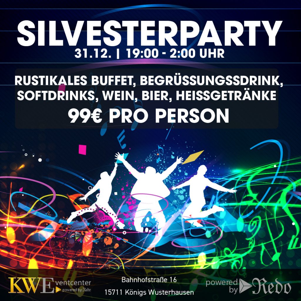 Silvesterparty 2023-2024 im KW-Eventcenter in Königs-Wusterhausen
